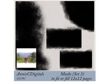 Clipping Masks (Set 3), Digital Clipping Masks, Digital Scrapbook Supplies, Digital Scrapbook Tools