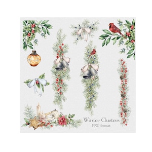 Digital Clipart, Christmas Elements , Christmas borders, Christmas Clip Art, Winter Clip Art, Holiday Clip Art, Winter Elements, Winter PNG