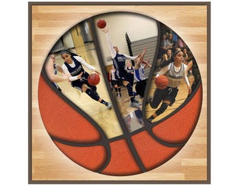 Basketball Digital Scrapbook Template, Basketball Scrapbook Template, Sports Template Digital, 12x12