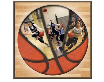 Basketball Scrapbook Quick Page Png, JPEG Cut file, Digital Scrapbook Template, Basketball Scrapbook Layout, 12x12 Quick Page Template