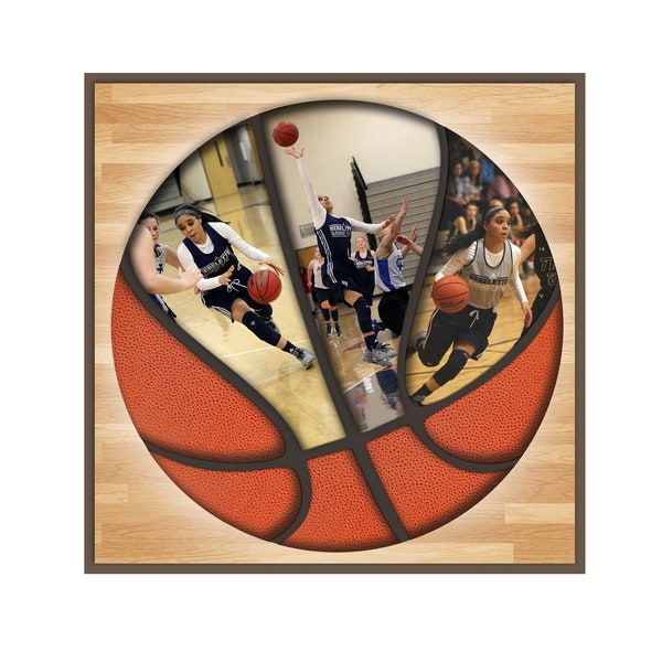 Basketball Scrapbook Quick Page Png, JPEG Cut file, Digital Scrapbook Template, Basketball Scrapbook Layout, 12x12 Quick Page Template