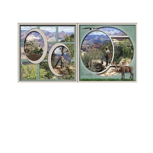 Scrapbook-Vorlagen, Digitale Scrapbook-Vorlage, Scrapbook-Doppelseiten, Scrapbook-Layout, Doppelseiten-Vorlage, 12x24 Template (323-324)