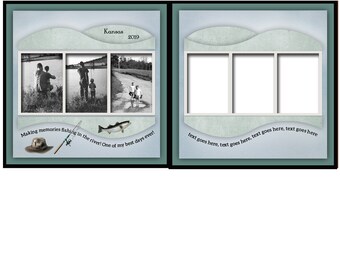 422-DP 24x12 Digital Scrapbook Double Page Template
