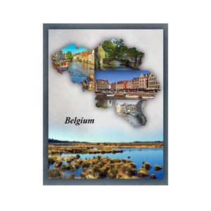Belgium Scrapbook Template, Scrapbook Template, Belgium Scrapbook Page, Belgium Wall Art, Belgium Photo collage, Digital Scrapbook 8.5x11