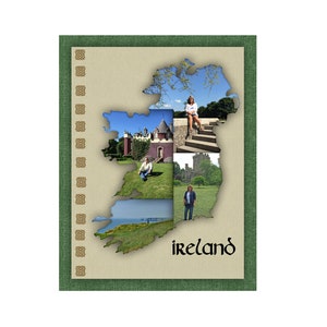Irland Scrapbook Vorlage, digitale Scrapbook Vorlage, Irland Scrapbook Seite, Irland Wandkunst, Irland Foto Collage, Irland 8,5x11