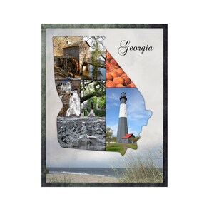 Georgia photo collage Georgia Scrapbook Template Georgia Wall Art Digital Scrapbook Template 8.5x11 template Georgia Scrapbook Page