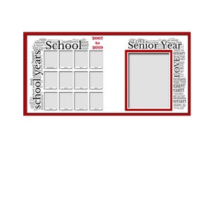 Sjabloon voor 24 x 12 digitale schooljaren, sjabloon voor generieke schooldagen, sjabloon voor digitale dubbele pagina (448-DP)