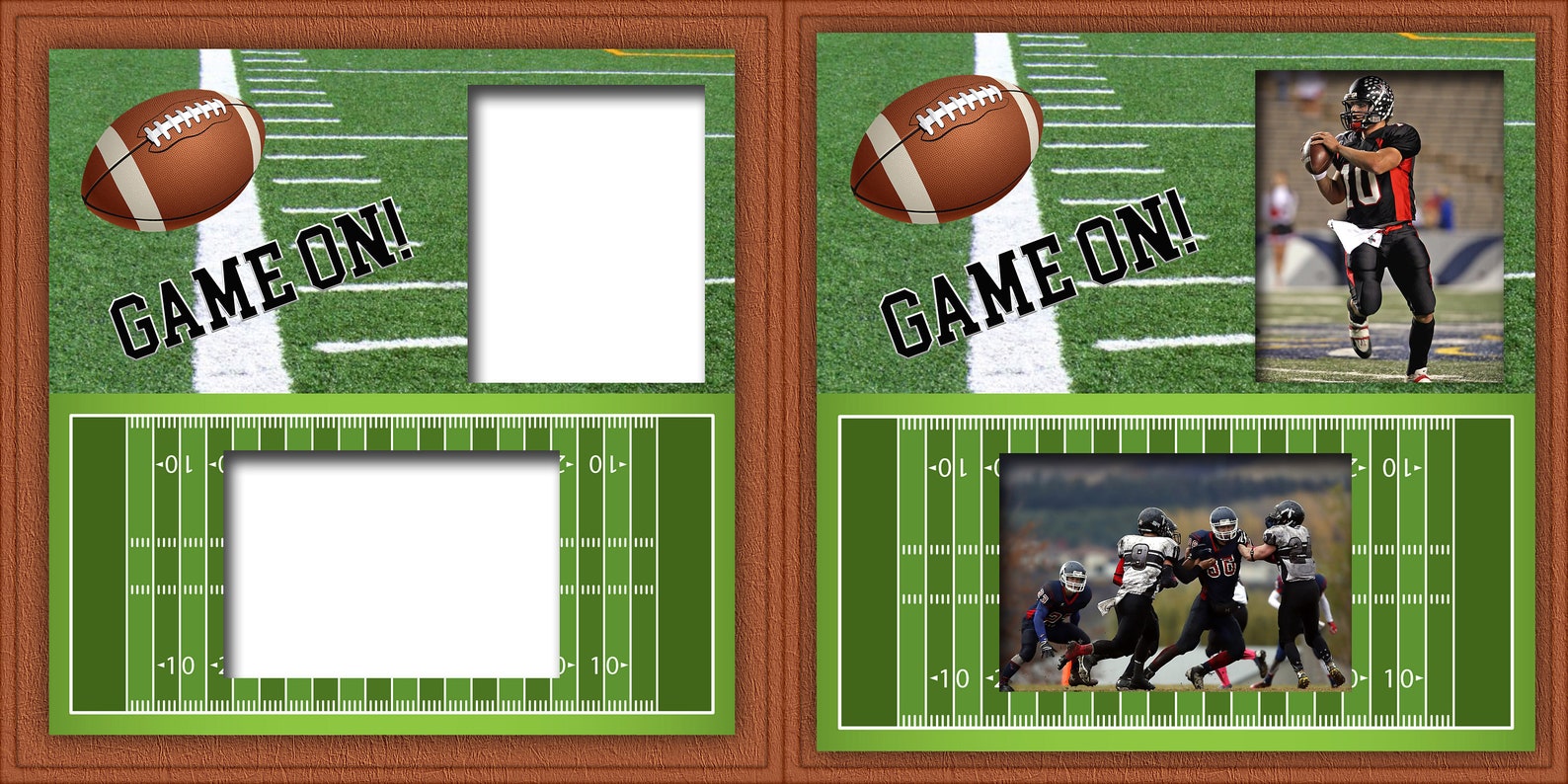 Football Scrapbook Templates Footballl Wall Art Scrapbook - Etsy