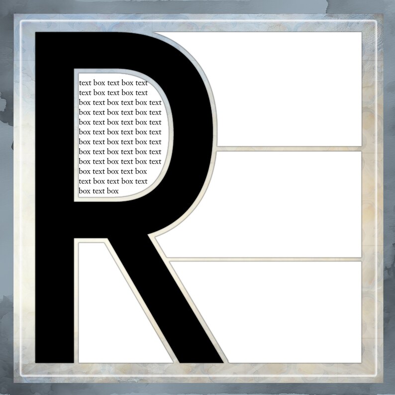 Digital Scrapbook Template, Alphabet Page Template, Scrapbook Collage ...