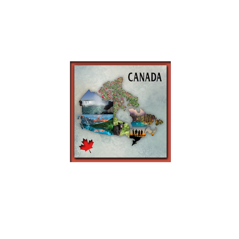 Canada Scrapbook Templates Wall Art Digital Scrapbook Template,Canada Scrapbook Pages,Canada Scrapbook Layouts Canada Photo collage 12x12
