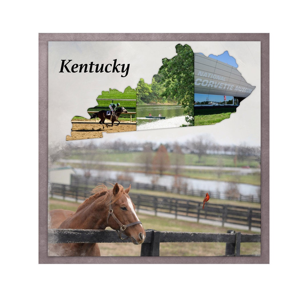 Kentucky Scrapbook Template, Digital Scrapbook Template, Kentucky