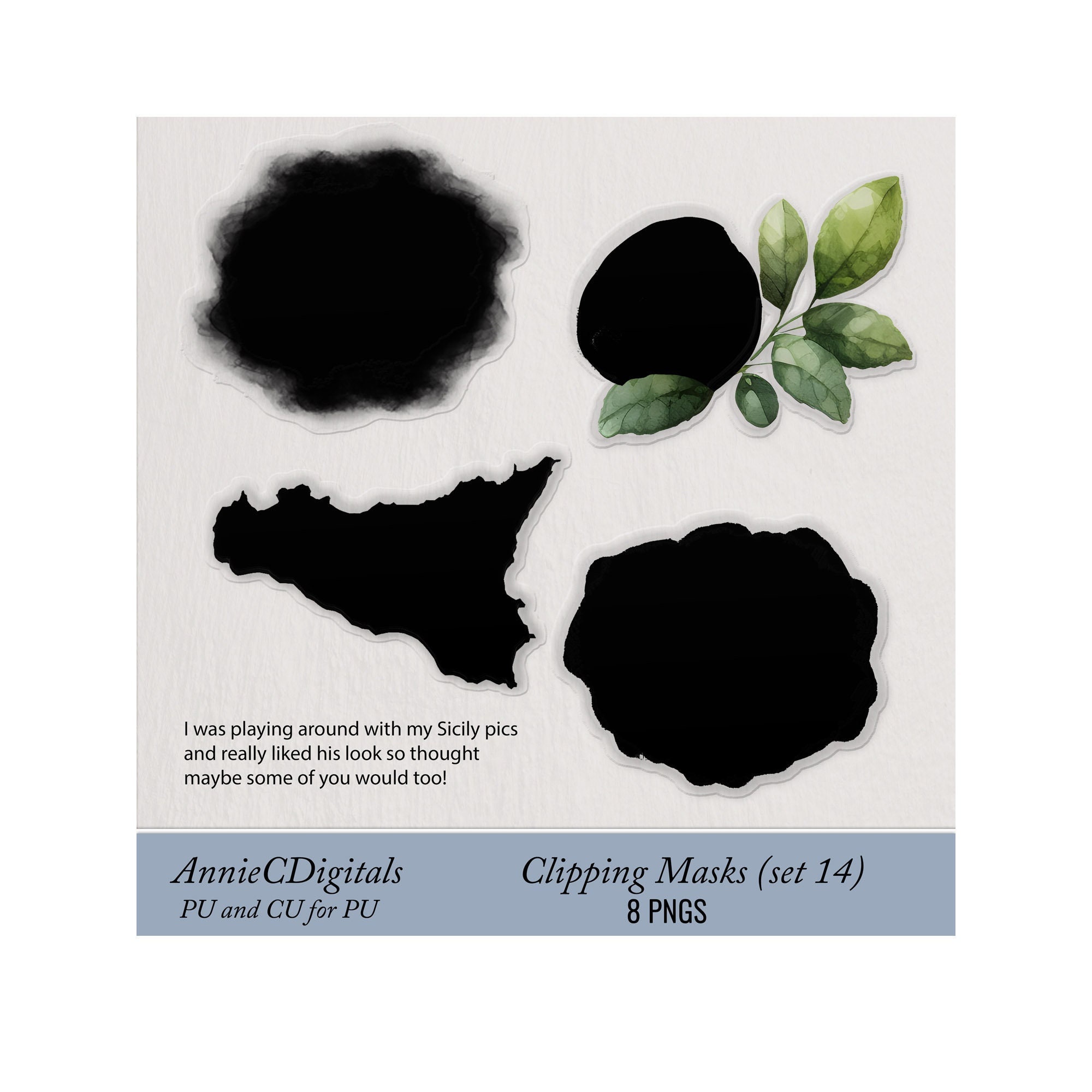 Clipping Masks (Set 14), Digital Clipping Masks, Digital Scrapbook Supplies, Digital Scrapbook Tools, Digital Scrapbooking supplies