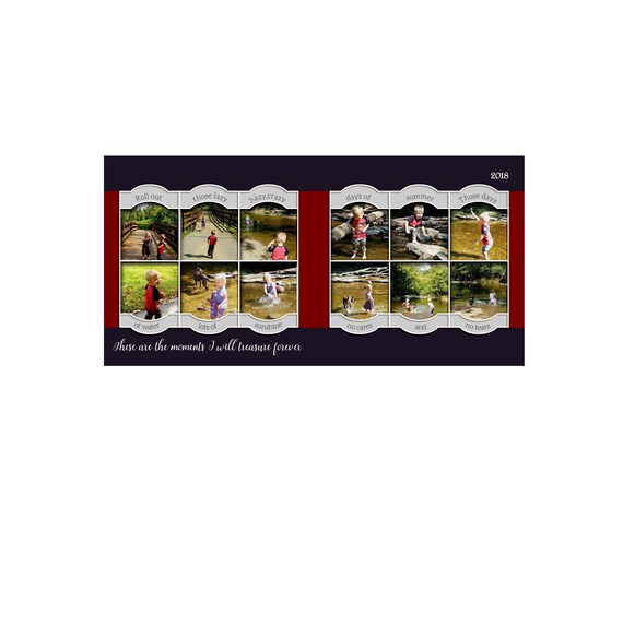 422-DP 24x12 Digital Scrapbook Double Page Template