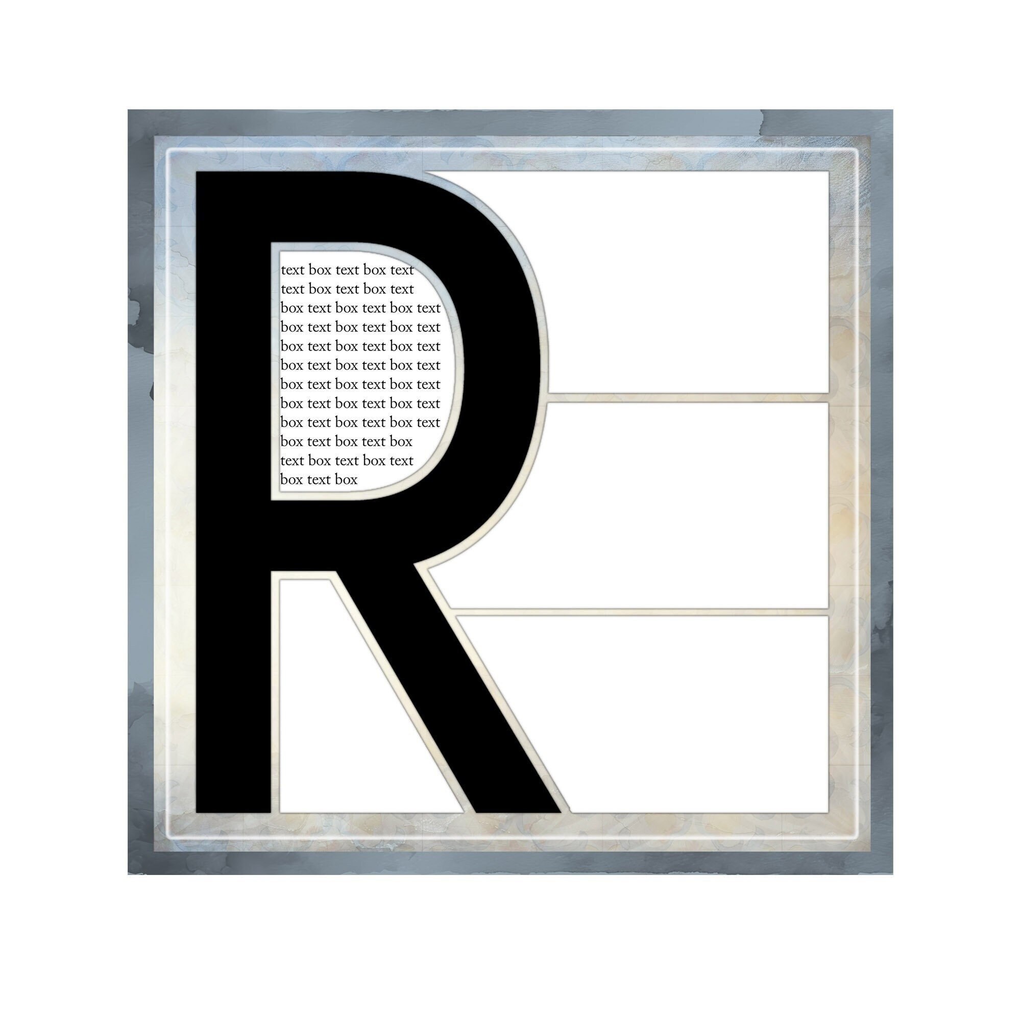 Letter R Scarp Boo Digital Scrapbook Template, Alphabet Page Template, Scrapbook Collage ...