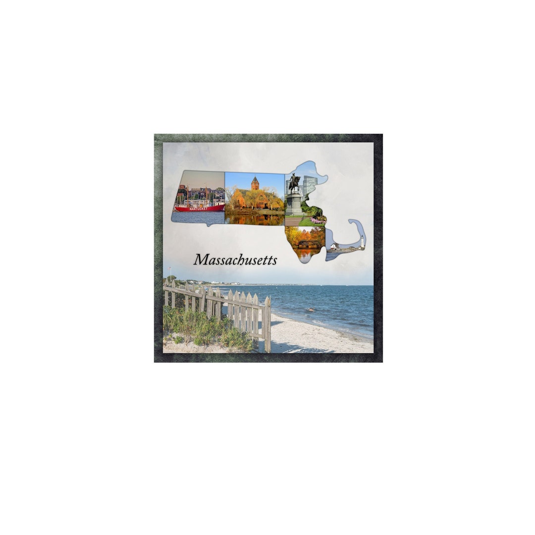 Massachusetts Scrapbook Template, Digital Scrapbook Template