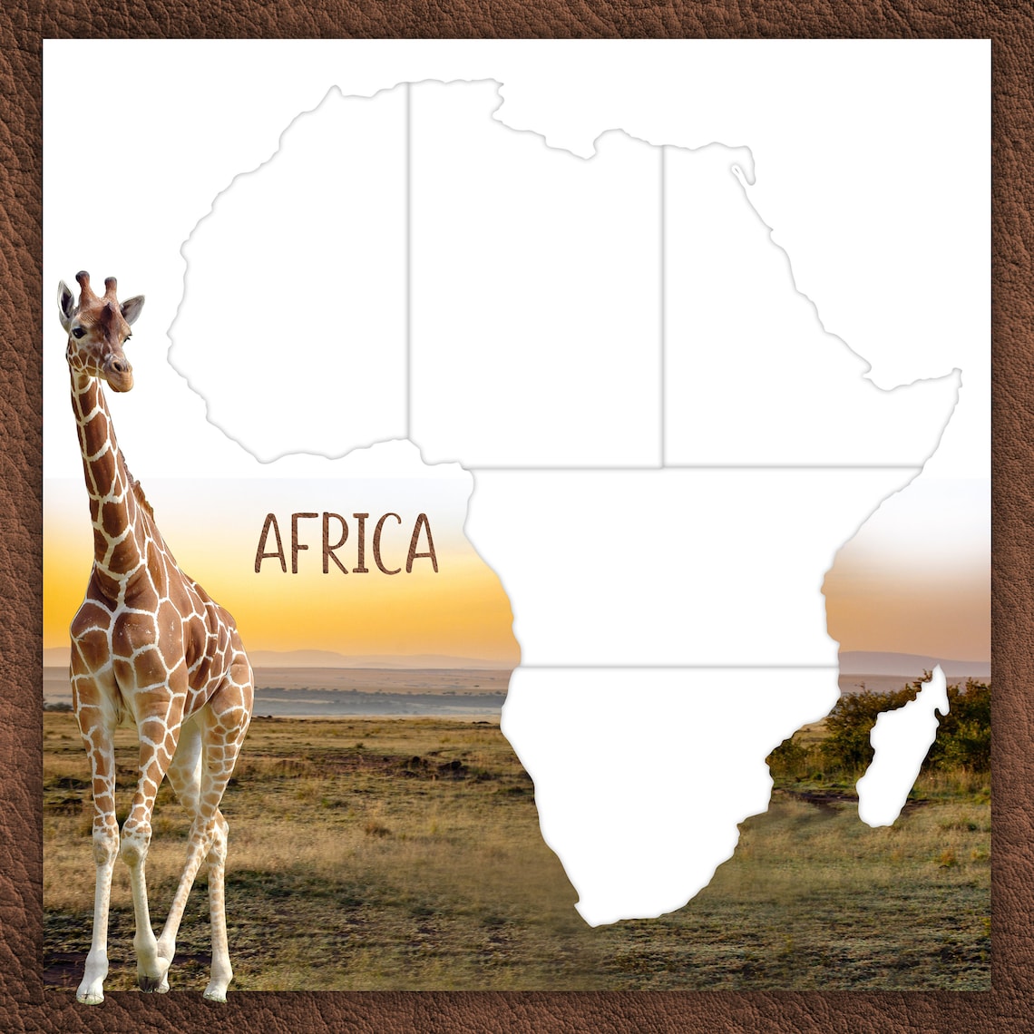 Africa Scrapbook Templates Digital Scrapbook Template Africa - Etsy