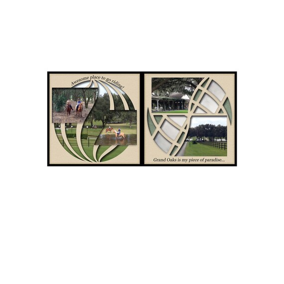 422-DP 24x12 Digital Scrapbook Double Page Template