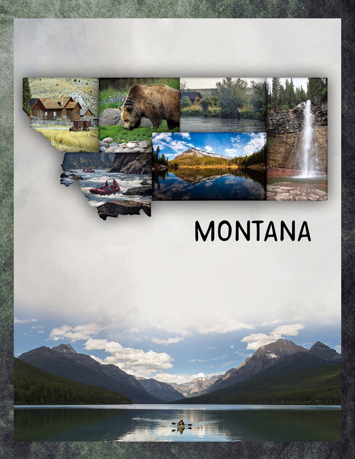Montana Scrapbook Template Digital Scrapbook Template - Etsy