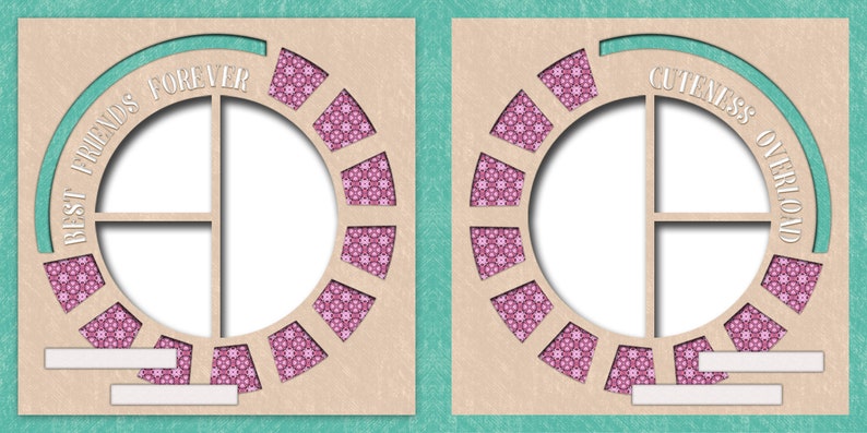 422-DP 24x12 Digital Scrapbook Double Page Template