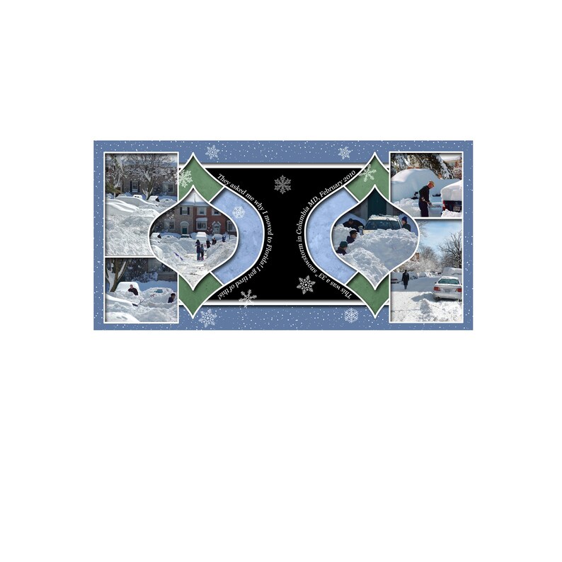 457-DP 24x12 Digital Scrapbook Template