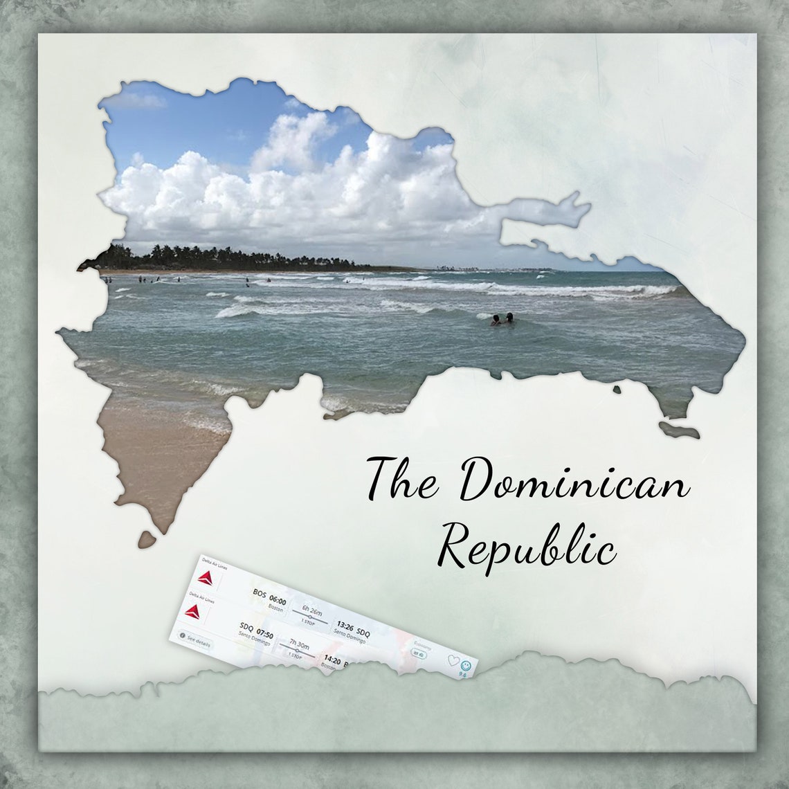 Dominican Republic Scrapbook Template Digital Scrapbook - Etsy