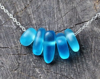 Véritable Bleu Turquoise Argent 925 Collier Bijoux Femmes Handmade USA Vendeur