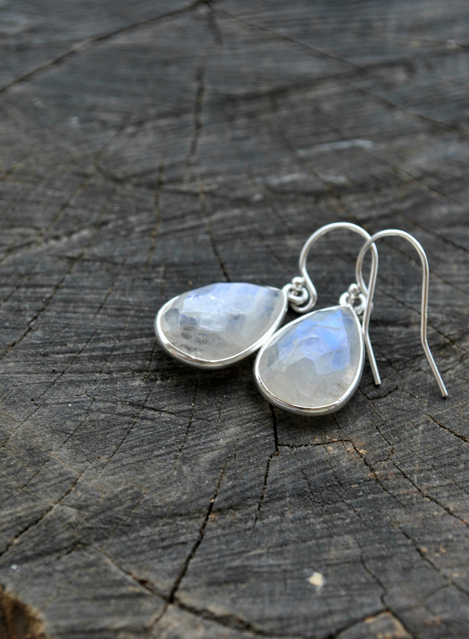 Moonstone Freeform Earrings main image 0