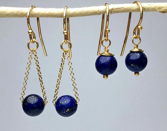 Lapis lazuli oorbellen 14k goud gevulde bungel oorbellen Etsy Nederland Lapis lazuli oorbellen 14k goud gevulde bungel oorbellen Etsy Nederland