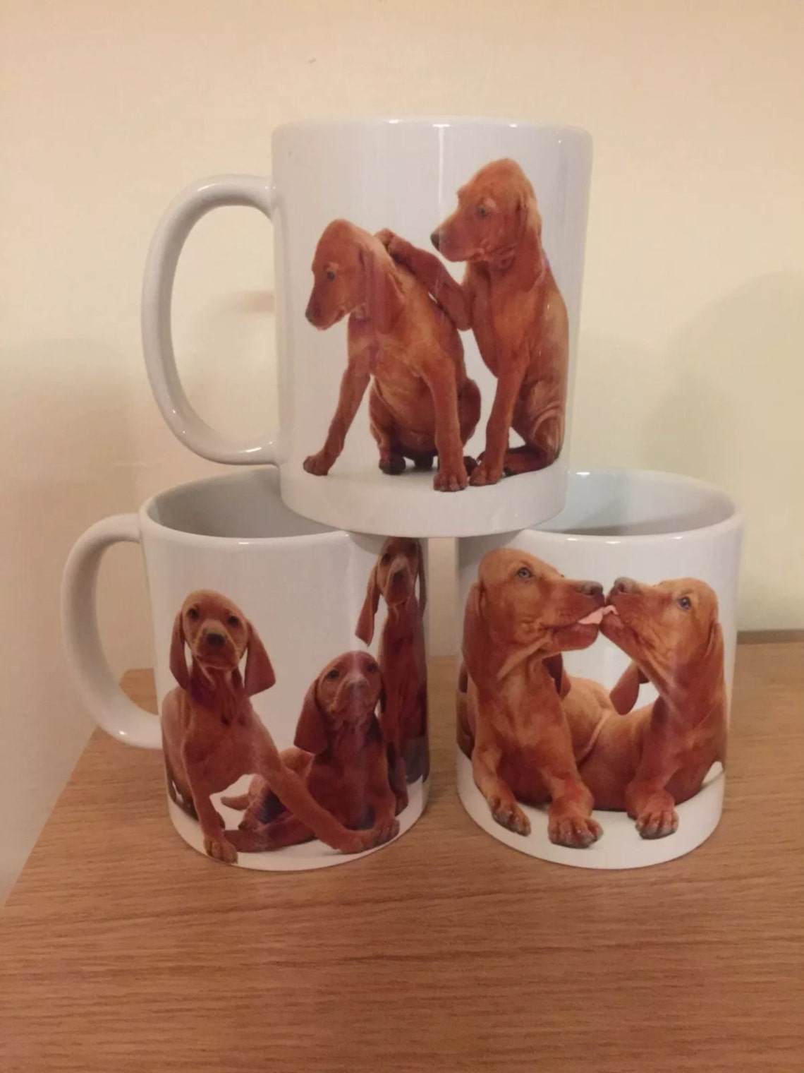 Hungarian Vizsla Puppy Mug Set x3 Dog Mug set | Etsy