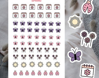 Spring sticker sheet | butterfly stickers | spring butterfly |  sticker sheet | cute colored butterflies | butterfly love | decoration