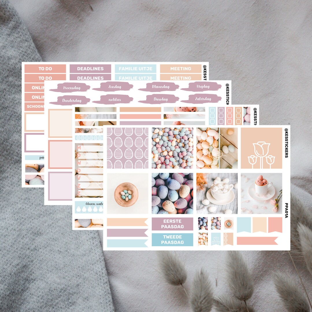 EASTER planner sticker kit | Erin Condren | voor Mascha planner | 163 ...