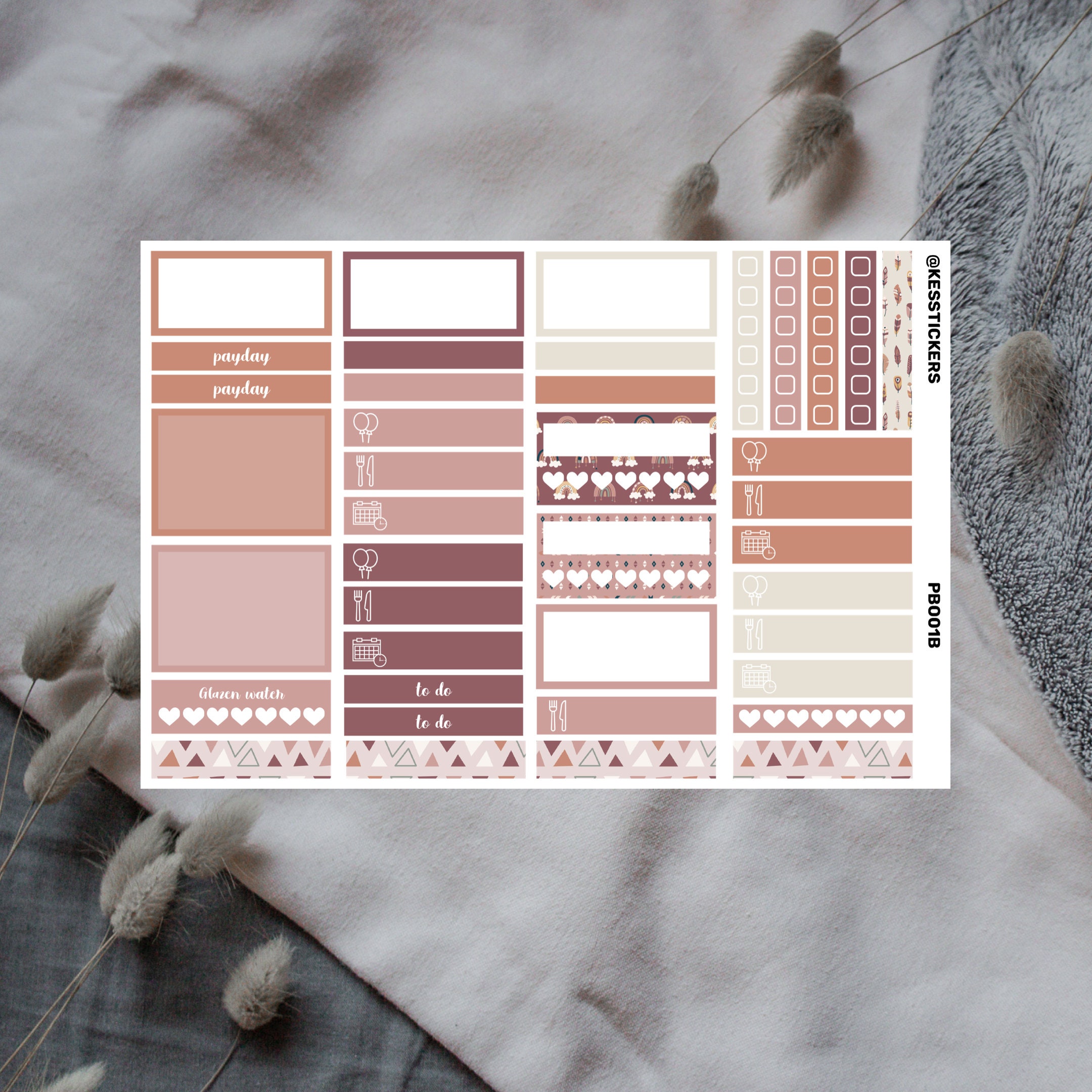 BOHO Planner Stickerkit | Erin Condren | Mascha Planner | 163 Stickers ...