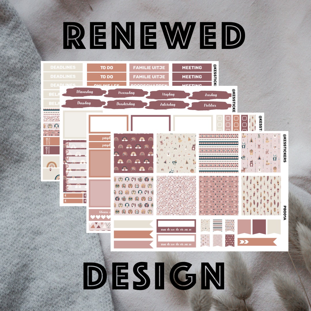 BOHO Planner Stickerkit | Erin Condren | Mascha Planner | 163 Stickers ...