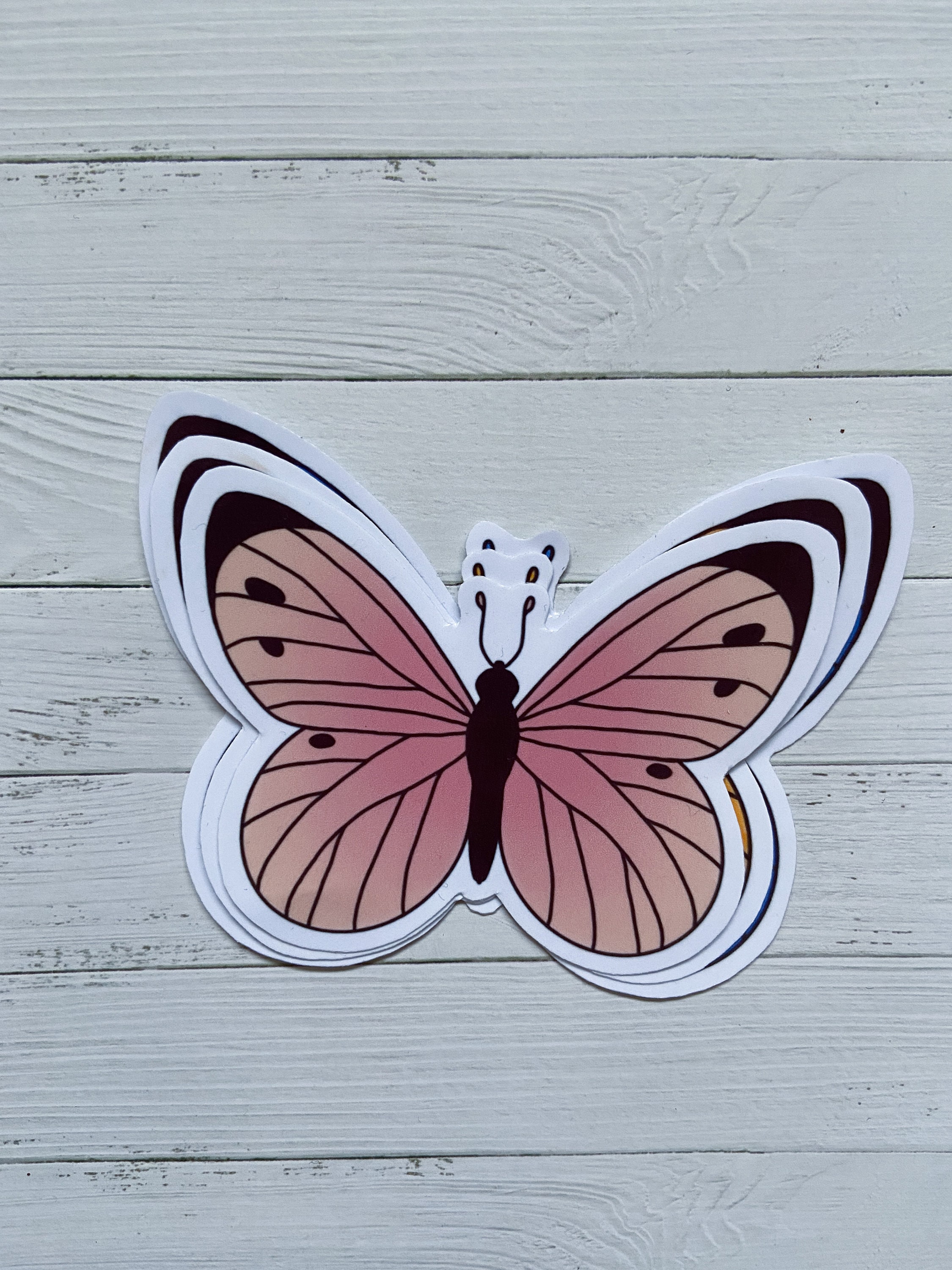 Butterfly Sticker 3 Pieces Pack Colorfull Butterflies Big Etsy UK