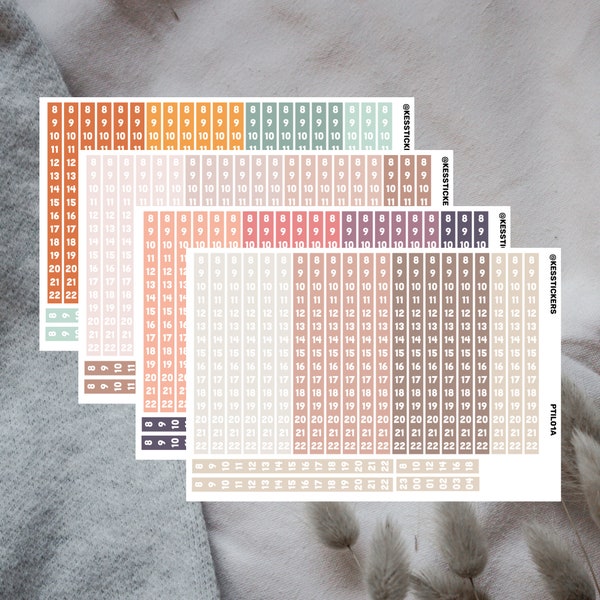 Time bar 8- 22 planner stickers | Erin Condren | Mascha planner | 36 stickers | weekly kit planning | time line bar decoration clean look