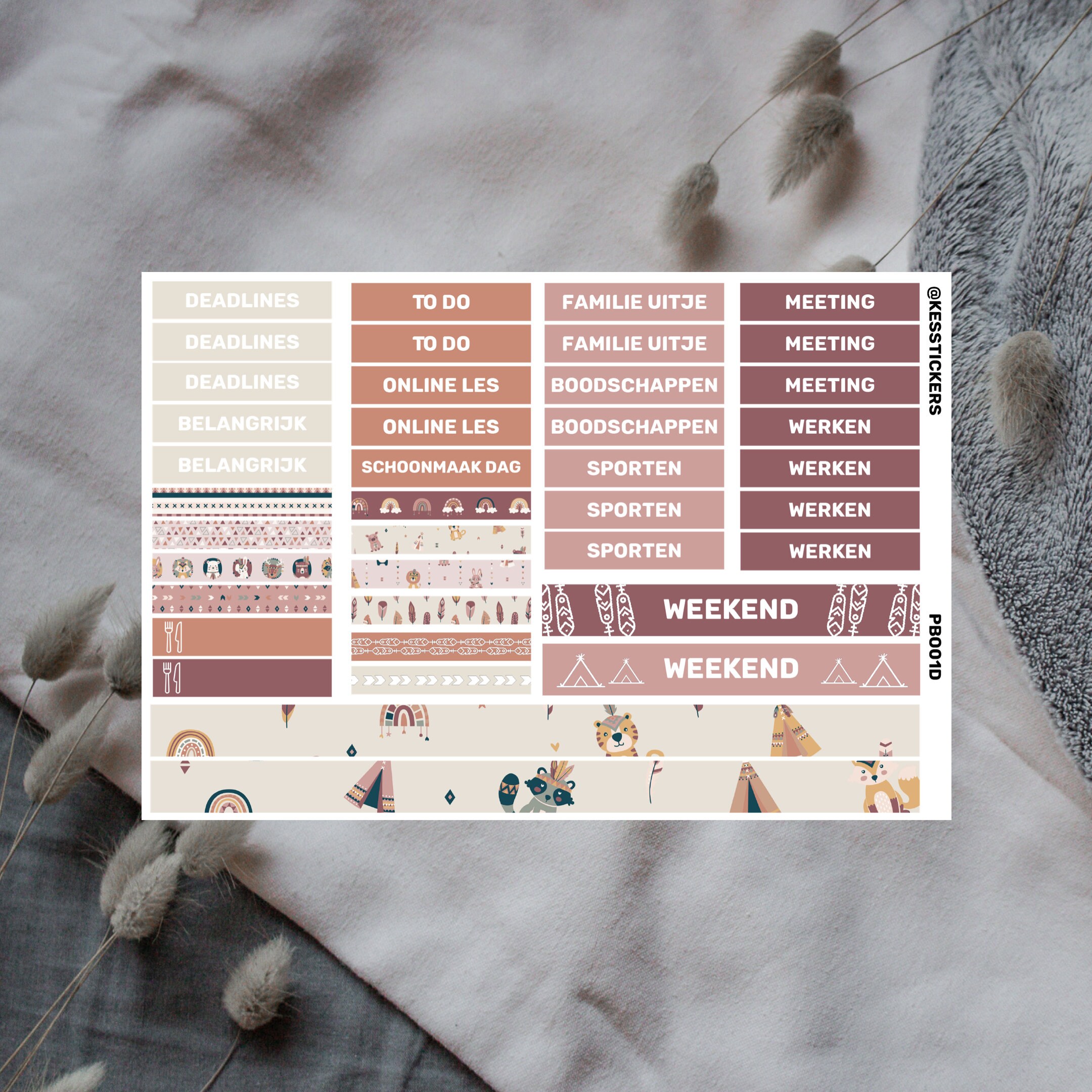 BOHO Planner Stickerkit | Erin Condren | Mascha Planner | 163 Stickers ...