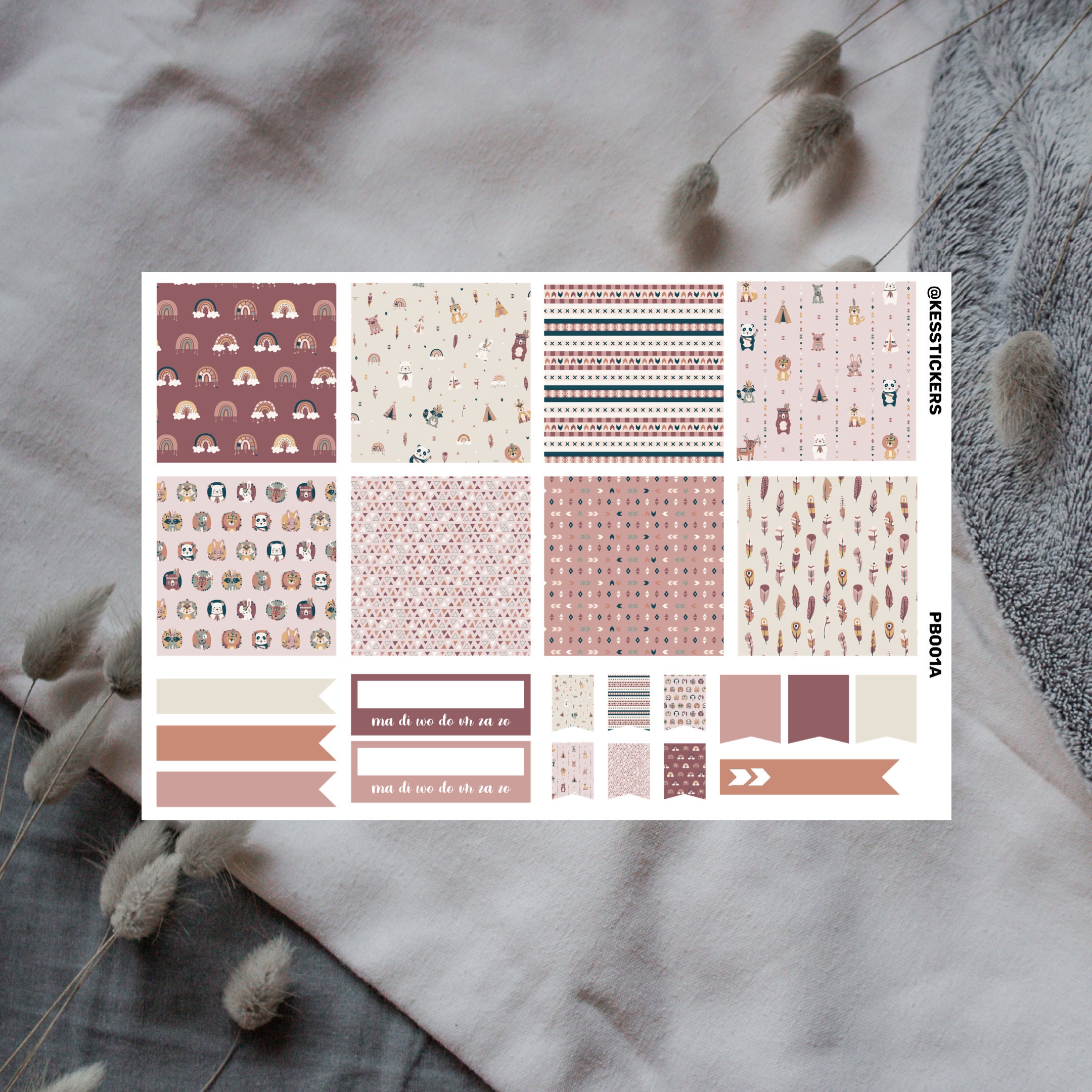 BOHO Planner Stickerkit | Erin Condren | Mascha Planner | 163 Stickers ...