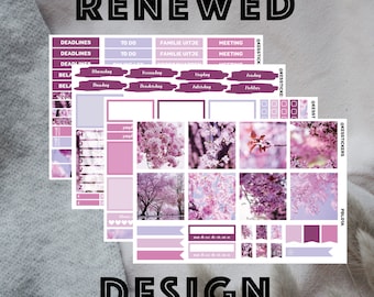 blossom planner stickerkit | Erin Condren | Mascha planner | 163 stickers | weekly kit planning | decoration | En Nl| blossom pink tree roze
