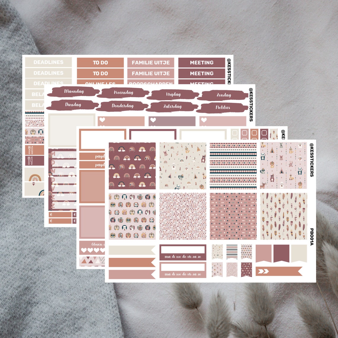 BOHO Planner Stickerkit | Erin Condren | Mascha Planner | 163 Stickers ...