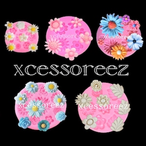 Food Grade Silicone Spring and Summer Flower Molds for Sugarcrafts, Gum Paste, Fondant, Chocolate or Crafts