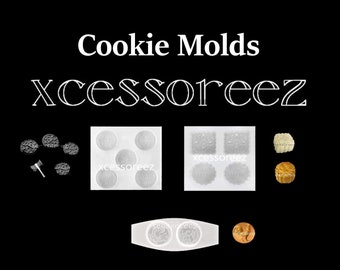 1:12th Dollhouse Miniature Silicone Cookie Molds for Resin, Clay, Casting Crafts, Jewelry, Nail Art, ect.