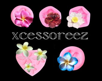 Food Grade Silicone Tropical Plumeria Flower Molds for Sugarcrafts, Cake Decorating, Casting Crafts, ect.