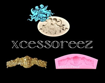 Food Grade Silicone Cherub Cornucopia & Cherub Frieze Molds for Sugarcrafts, Cake Decorating, Jewelry or Crafts.