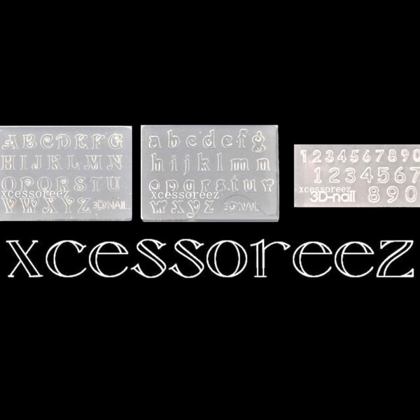 Miniature Silicone Letters & Numbers Mold Sets for Nail Art, Jewelry, Dollhouse Crafts, ect.