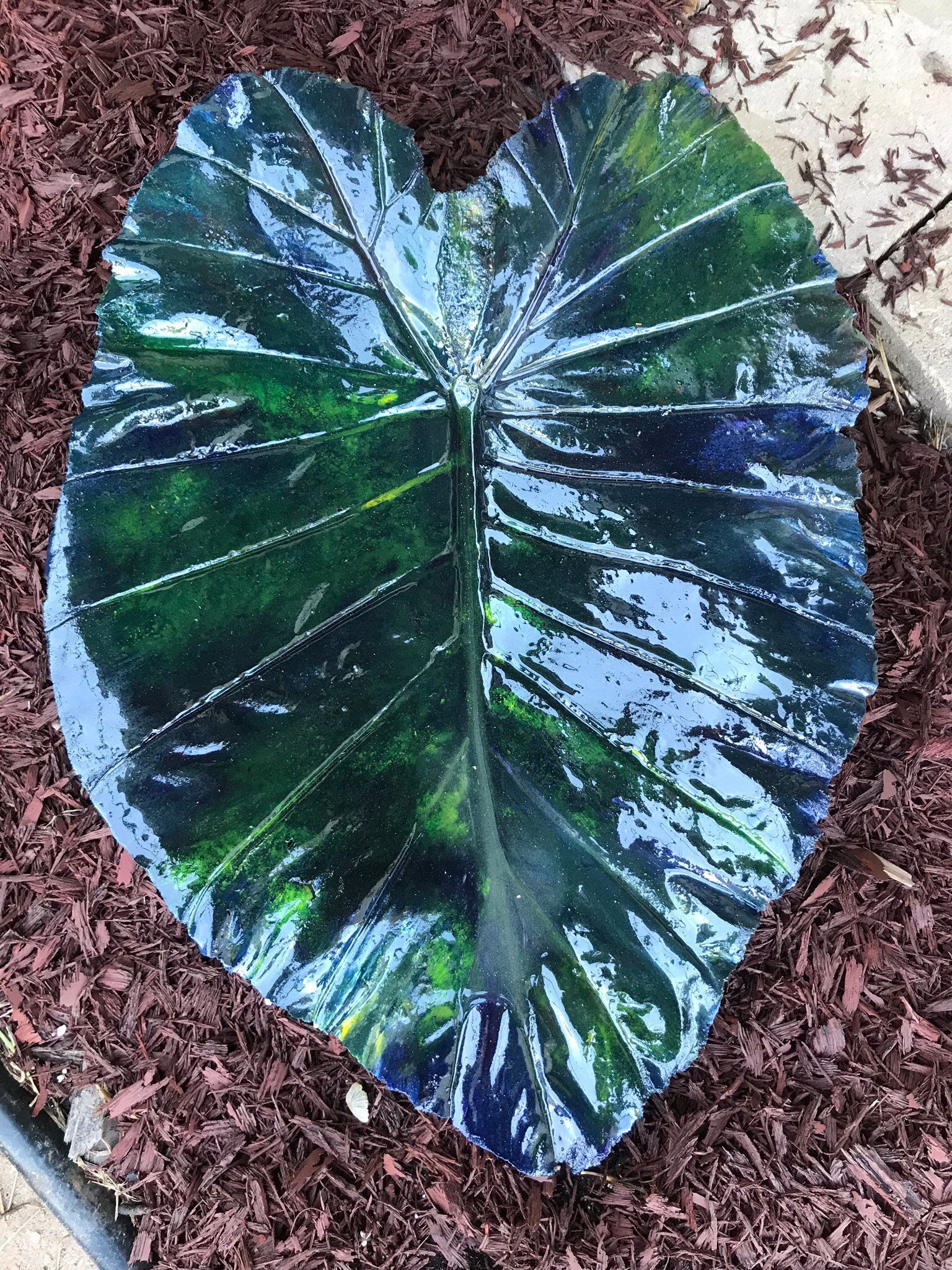 Concrete Elephant Ear Bird Baths Etsy