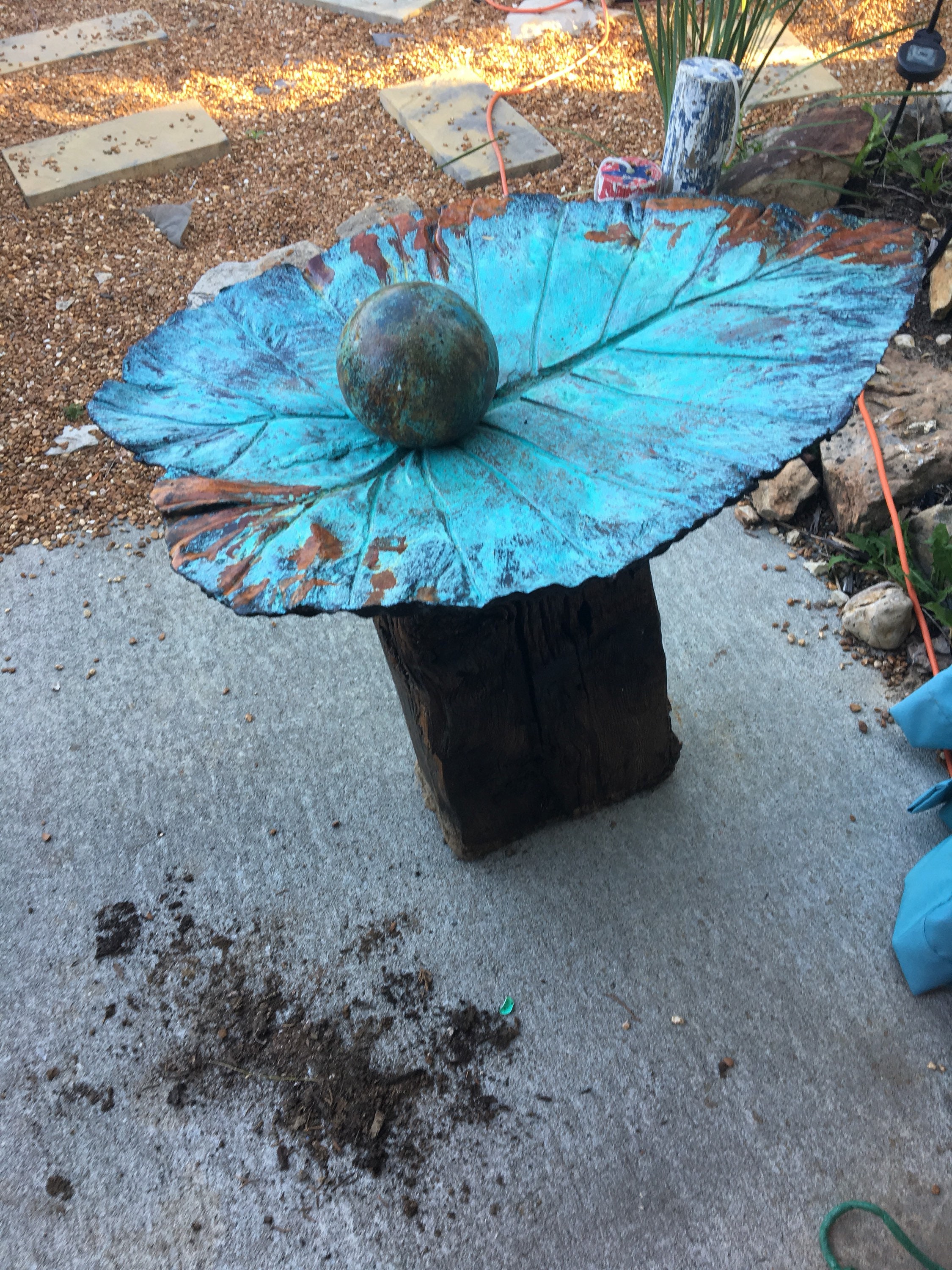 Concrete Elephant Ear Bird Baths Etsy