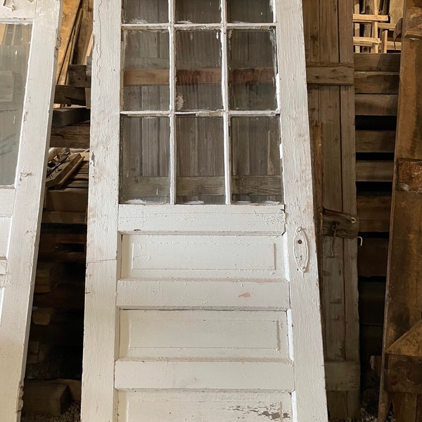Antique salvaged doors with glass /no 29" or less doors