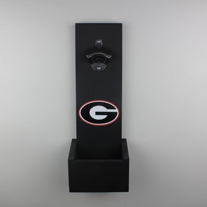 Georgia Bulldogs Hanging Bottle Opener, Wall Mounted Bottle Opener, Georgia Bulldogs Gift, University of Georgia Bulldogs, Bulldogs Fan