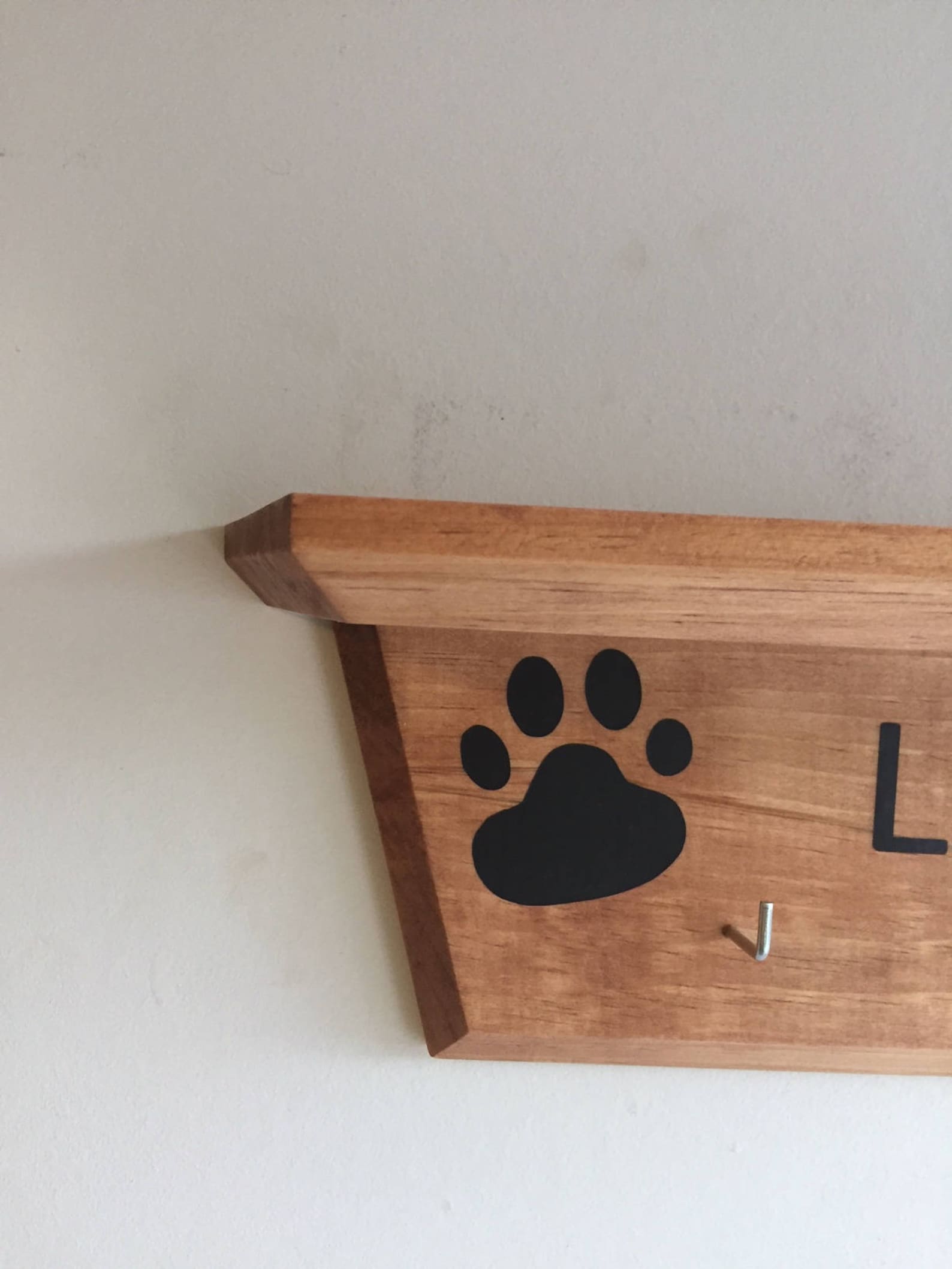 Dog Leash Holder Shelf Dog Leash Hanger Personalized Dog Etsy