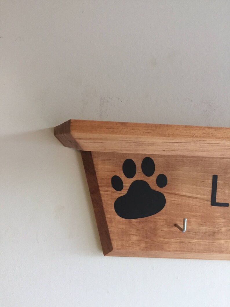 Dog Leash Holder Shelf Dog Leash Hanger Personalized Dog Etsy